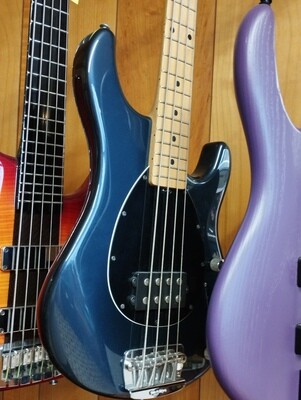 Ernie Ball Music Man Sterling 4 HH Bass Guitar - Vintage Blue Pearl