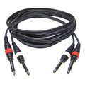 Cordon ligne 2x 4mm – 2x Jack mâle mono / 2x Jack mâle mono – 6m