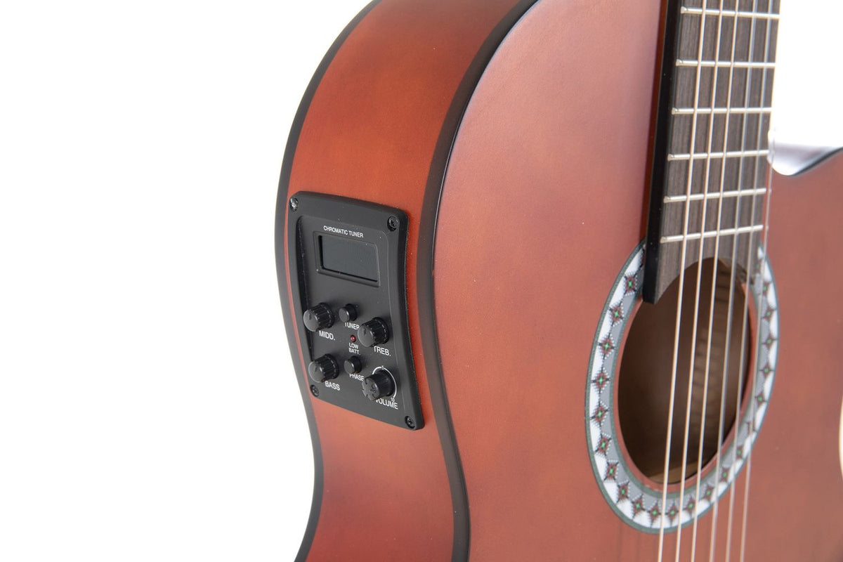 PURE GEWA Guitare électro classique Noyer slim body