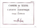 Georges DANDELOT - Cahiers de textes pour l'analyse harmonique 1er cahier