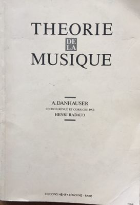 DANHAUSER - Théorie de la musique -Occasion