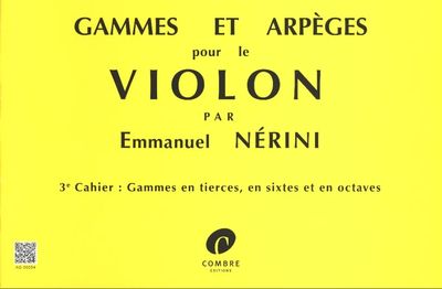 NERINI - Gammes et arpèges pour le violon - 3ème cahier