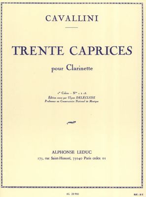 CAVALLINI - 30 caprices pour clarinette - 1er cahier