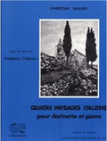 C.MANEN - OCCASION -  4 paysages italiens pour clarinette et piano