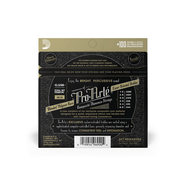 D'ADDARIO - Black nylon - Flamenco - EJ25B