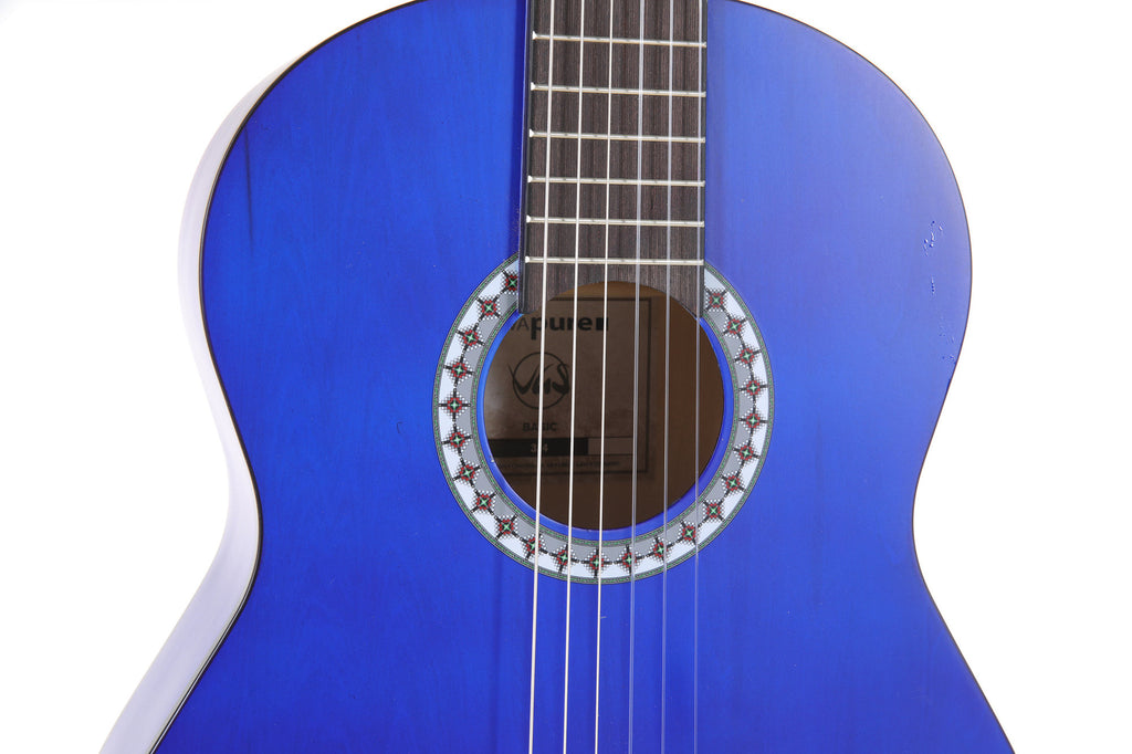 PURE GEWA - Guitare Classique 3/4 - Taille enfant 9/12 ans - Couleur Bleu