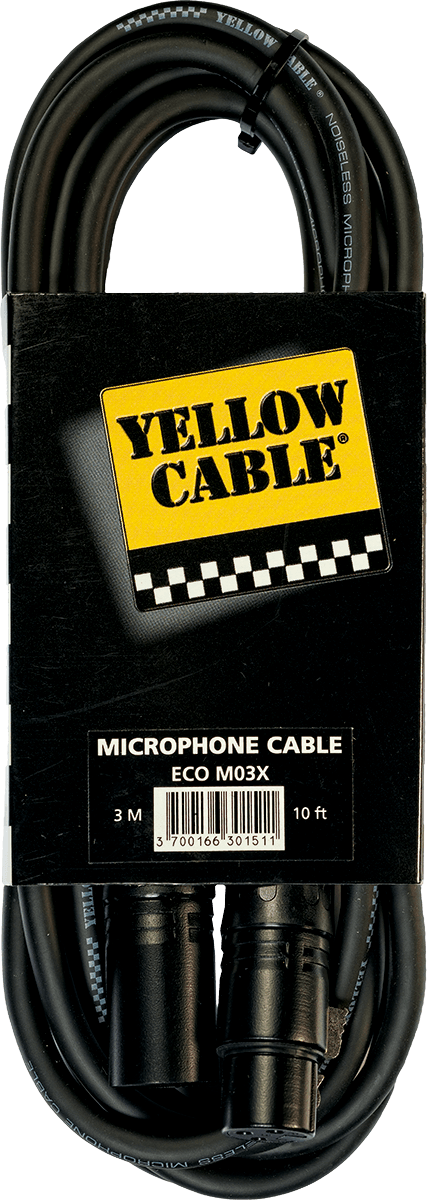 YELLOW CABLE - XLR mâle/XLR femelle - 3m